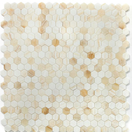 Hexagon Onyx Ivory Honed 2 x 2